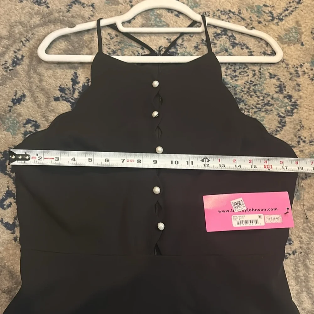 NWT Betsy Johnson black scalloped edge dress sz 8 - Picture 7 of 8